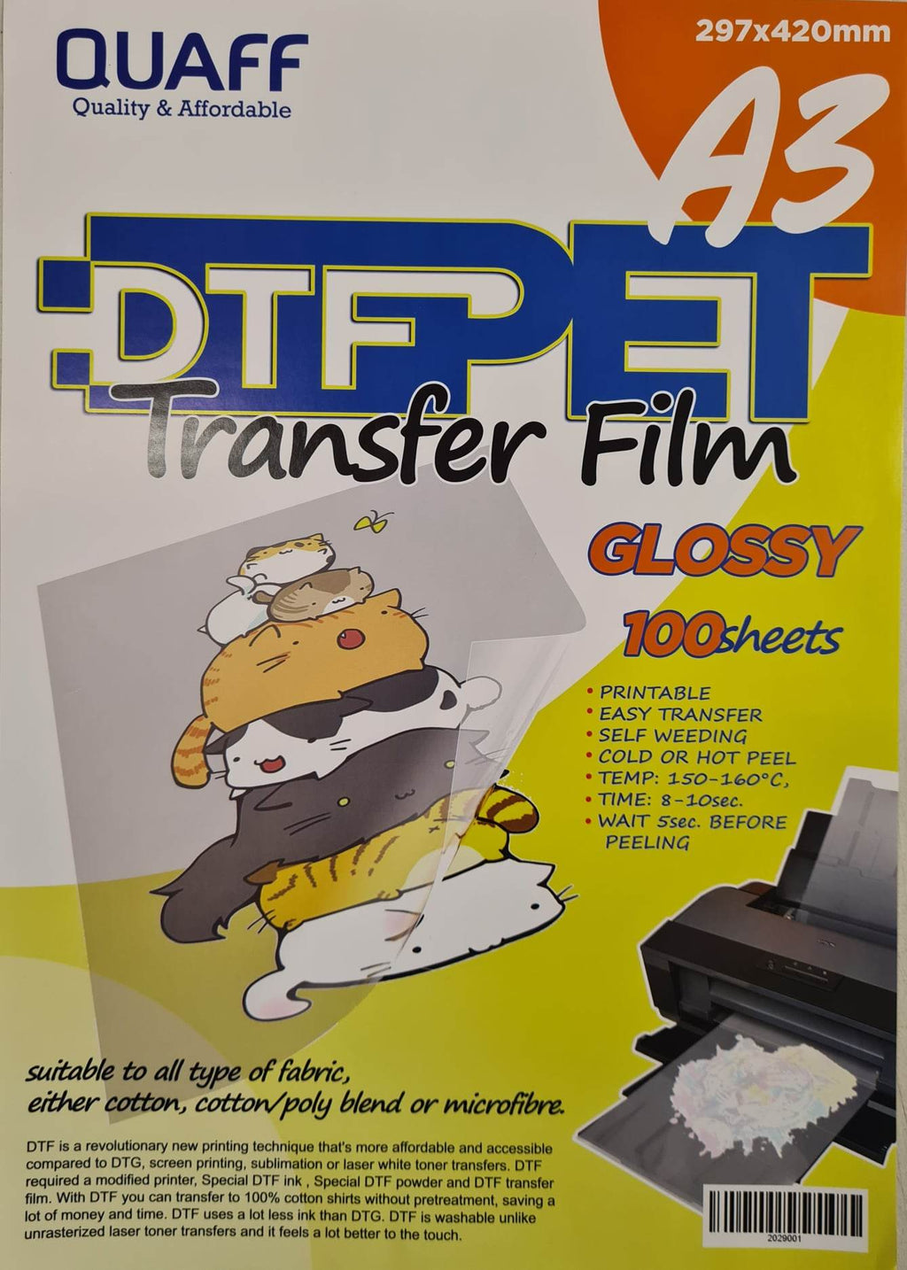 DTF Transfer Film - A3 Size - 100 Sheets – Amon Enterprises